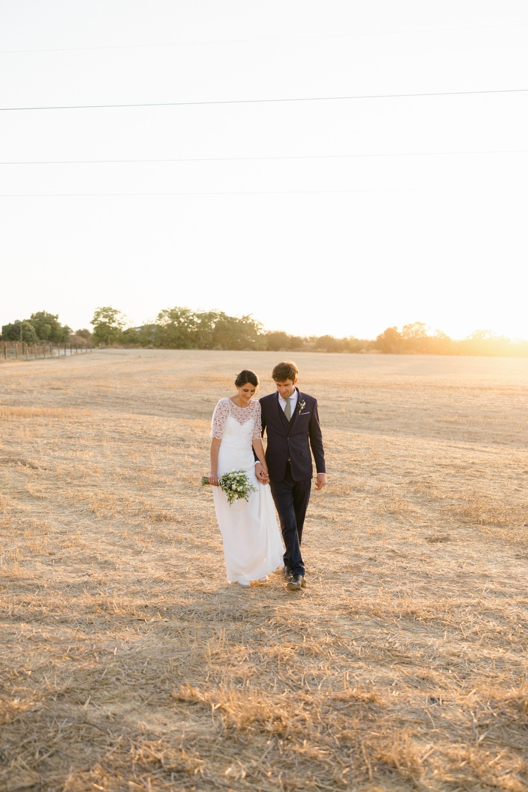 Retrato de pareja al atardecer en Hacienda Los Ángeles.