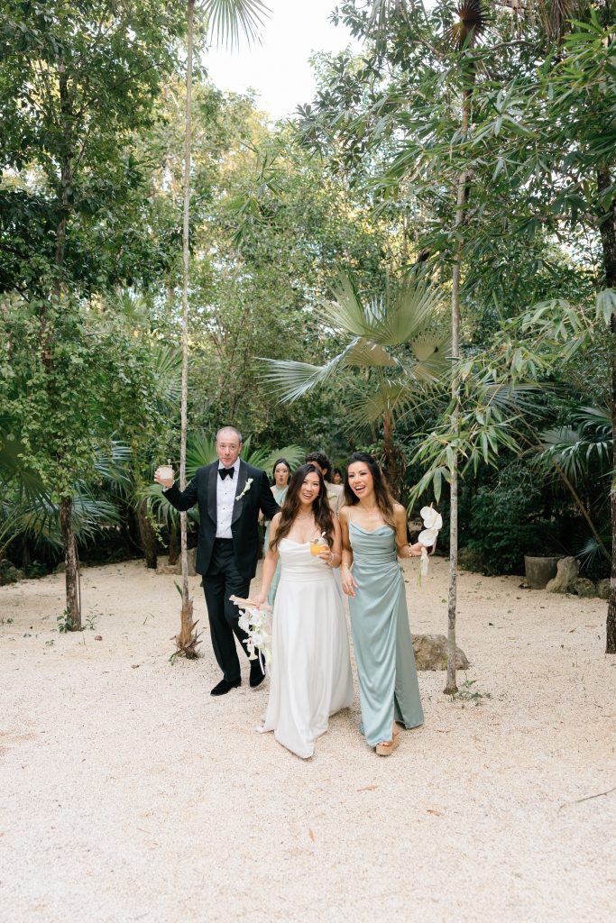 Wedding dress detail at Kima Tulum, Paloma Blanca gown in natural light