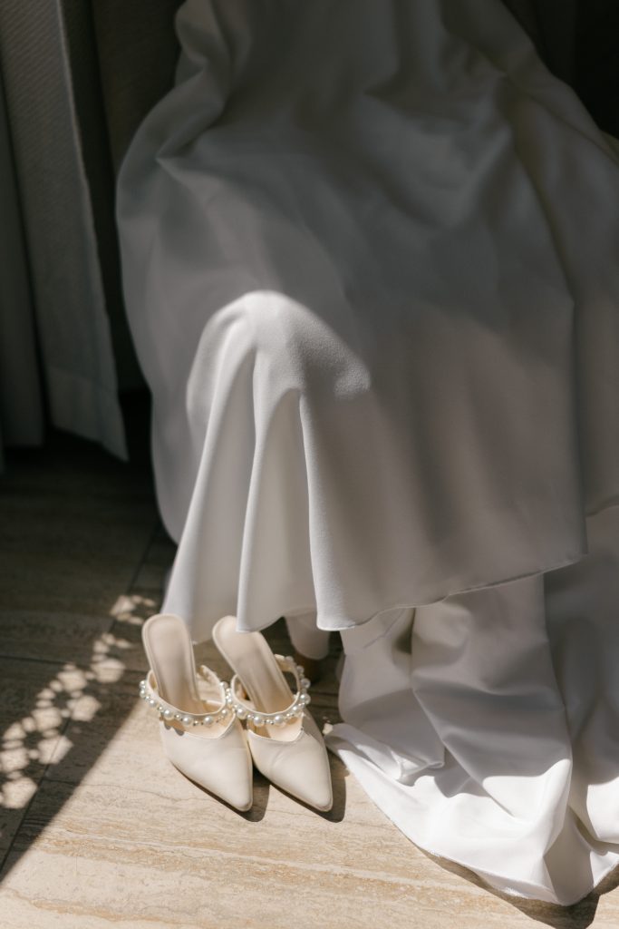 Bride walking towards groom at Kima Tulum ceremony aisle