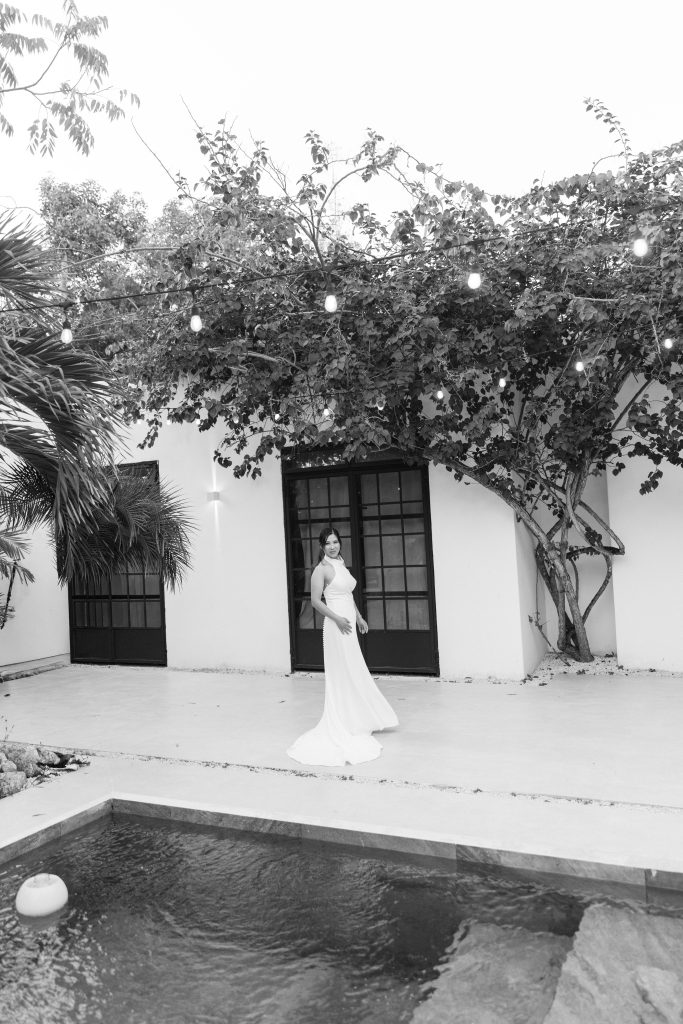 Guests at candlelit dinner, Kima Tulum wedding reception in the jungle