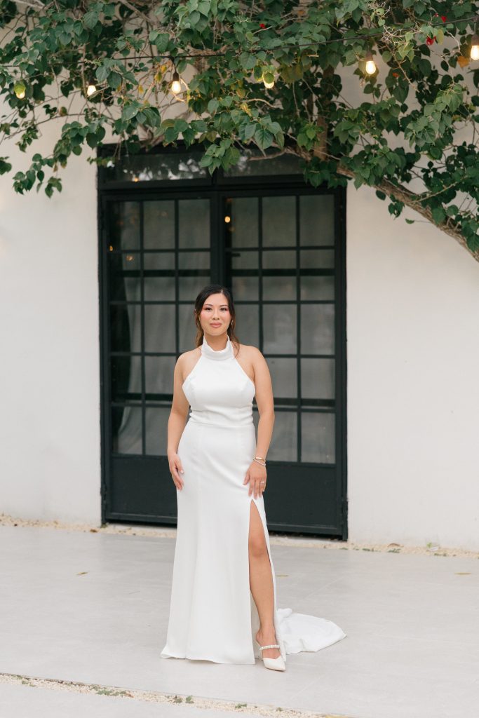 Couple looking at each other at Kima Tulum documentary wedding photo