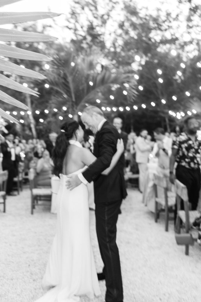 Wedding ceremony moment at Kima Tulum, emotional vows in the jungle