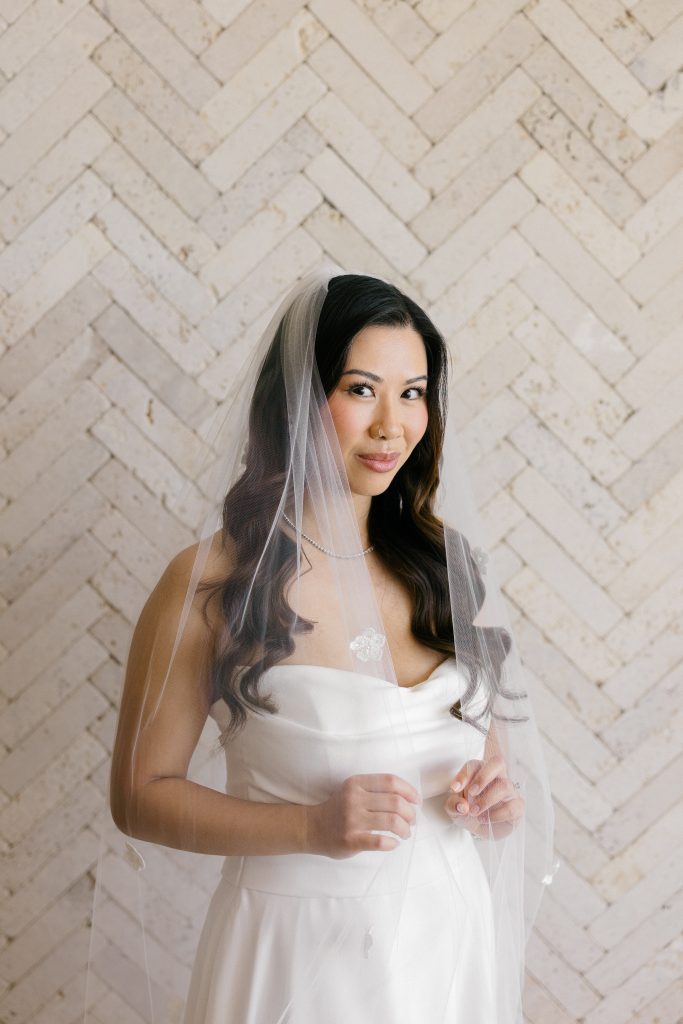 Bride portrait at Kima Tulum wedding, soft morning light Tulum