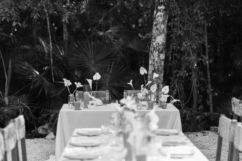 Groom and groomsmen at Kima Tulum, destination wedding Tulum