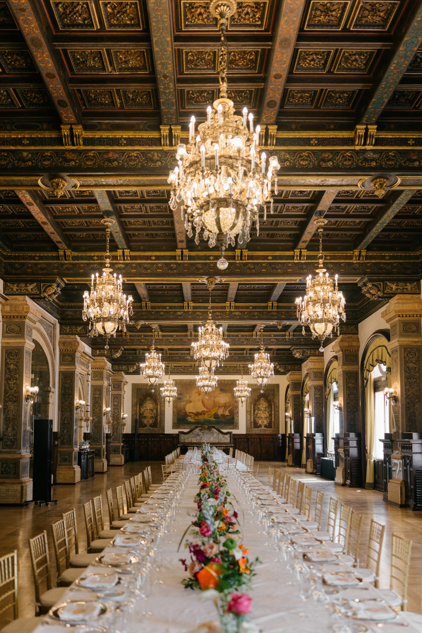 Wedding banquet at Hotel Alfonso XIII grand salon