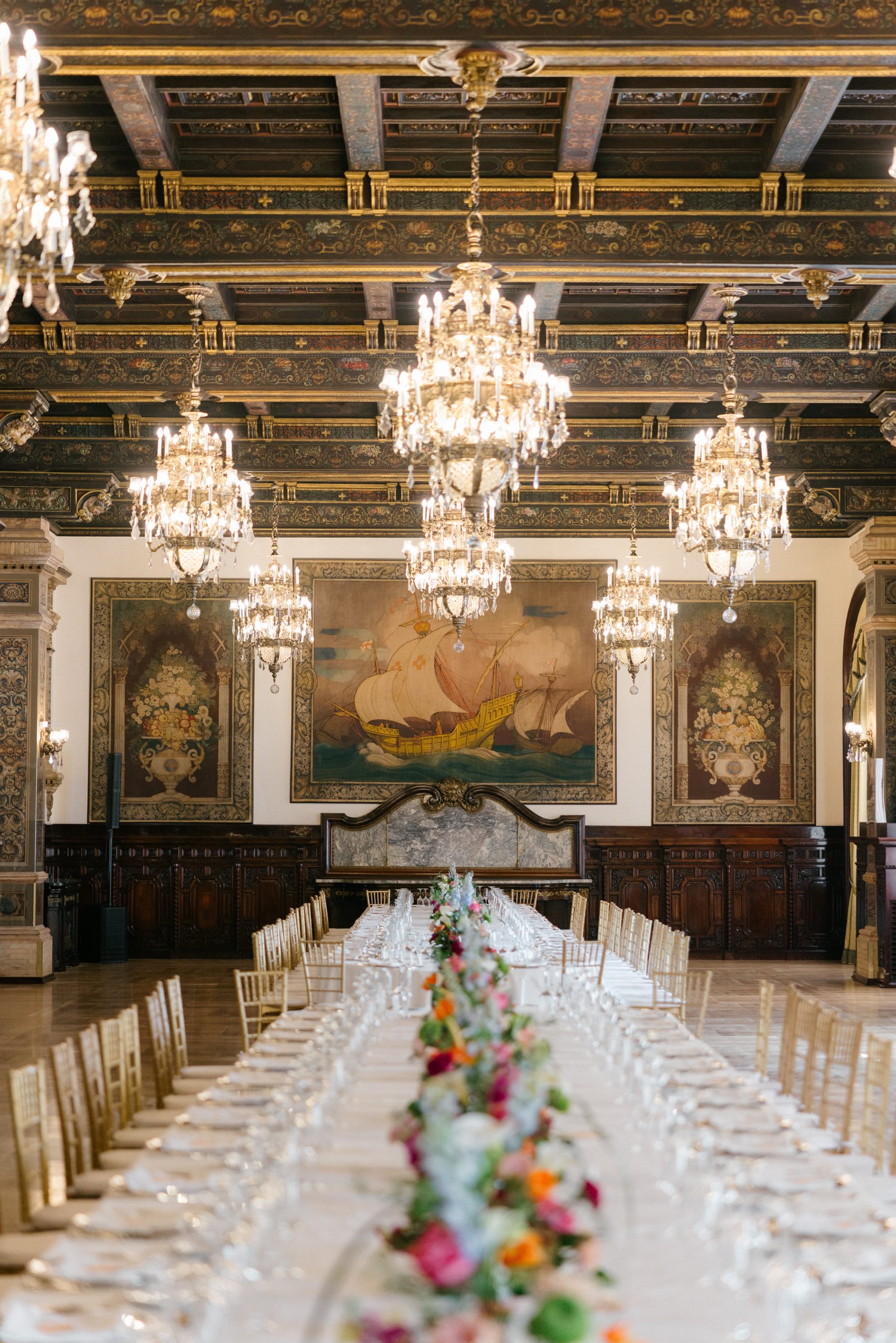 Wedding banquet at Hotel Alfonso XIII grand salon