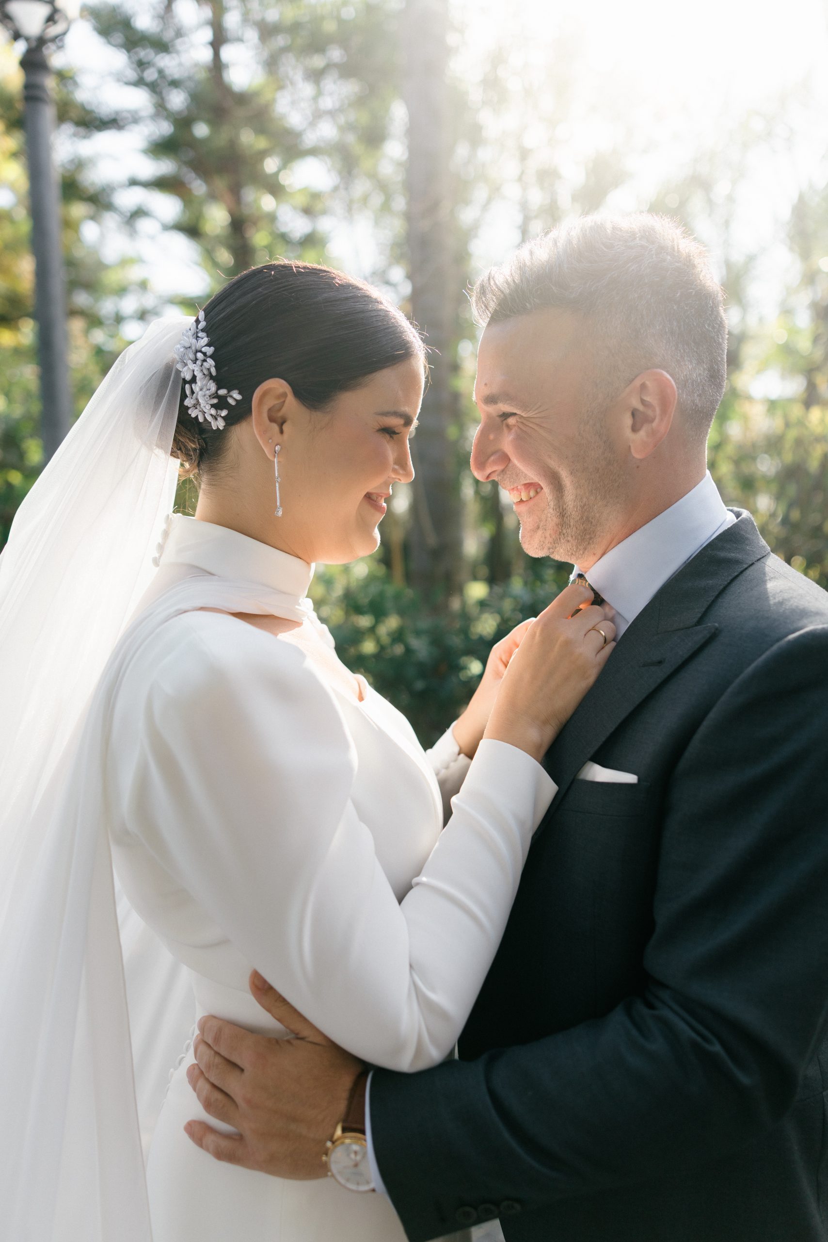 Novios en los jardines de Finca Santa Clotilde, Sevilla