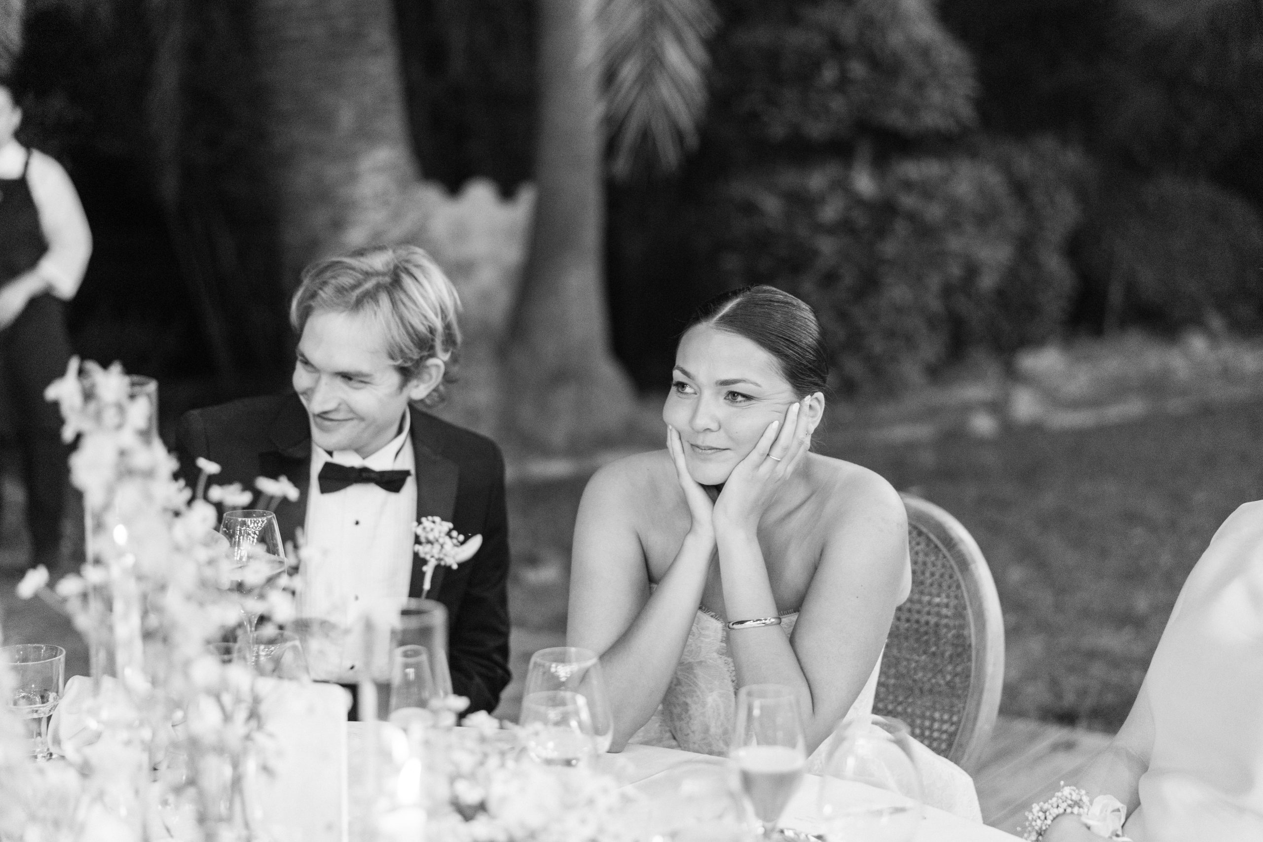 Wedding dinner in the palmeral, Jardines de Alfabia